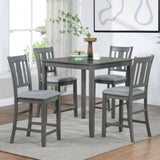 ZUN Dining Room Furniture Counter Height Chairs Set of 4, Kitchen Chair with Padded Seat , Upholstered W1998126393