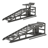 ZUN 2 Pack Hydraulic Car Ramps 5T 11000lbs Low Profile Car Lift Service Ramps Truck Trailer W1422P195509