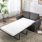 ZUN 57.5" Orisfur Pull Out Sofa Bed Loveseat Sleeper with Twin Size Memory Mattress for Living Room WF305474AAE