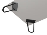Bagdad Coffe table in Melamine, Hairpin Legs, Smoke B128P237136