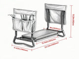 Folding Garden Kneeler & Seat, 8" Wide Kneeling Pad, Heavy Duty Stool with 2 Tool Bags, Portable 40698266