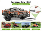 1500LBS Capacity 15 Cubic Feet Dump Cart Trailer, Heavy Duty Tow Behind Hauling & Dumping Wagon for W1422P412933