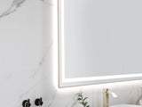 84 x 48 Inch LED Bathroom Mirror with Front and Backlight, Wall Mounted Vanity Mirror with Aluminum W2287P282006