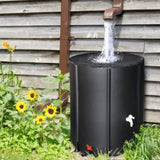 ZUN 132 Gallon Folding Rain Barrel Water Collector Black 97678622