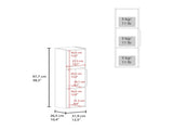 Magna Medicine 38"H Single Door Cabinet, Three Shelves, White B097P474282