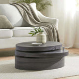 MODERNESQUE ROTATING COFFEE TABLE-Matte Black N758P245072B