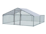 Large Peak Walk-in Chicken Coop, Heavy Duty Metal Chicken Run for Chickens with Waterproof and 41944564