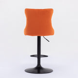 A&A Furniture,Swivel Velvet Barstools Adjusatble Seat Height from 25-33 Inch,17.7inch base, Modern W114359280
