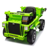 ZUN Ride on Dump Truck, 12V Ride on Car with Parents Control, Electric Dump Bed and Extra Shovel,Phone W1396P147017