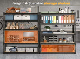 Heavy Duty Garage Shelving Unit, 5 Tier Metal Storage Shelves, Adjustable Garage Rack, 72H x 36W x 19600999