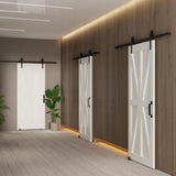 CRAZY ELF 36" x 80" Star Style Real Primed Door Slab, DIY Panel Door, Modern Interior Barn Door, W93642084