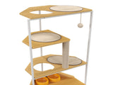 Corner Cat Tower, Cat Tree with Scratching Post, Cat Condo with Feeding Station and Climbing 50538804