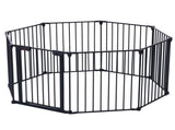 200" Adjustable Safety 8 Panels Play Yard Metal Doorways Fireplace Fence Christmas Tree Fence 11210587