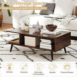 Rectangle Coffee Table with 2 Open Compartments 83293018