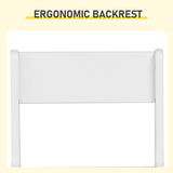 White Kids Study Desk and Chair Set with Storage, MDF, 60.5*41.5*50cm 80179517