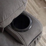 Swinging recliner massage heated sofa, with USB and 2 cup holders in side pockets W1807P298206