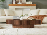 Modern Handcraft Drum Table Length 43.7 inch Ellipse Table for Living Room,Oval Small W2582P188737