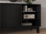 47.3" Sideboard Buffet Cabinet with Storage, Farmhouse Fluted Sideboard with 2 Doors & Solid Wood W1801P428581