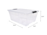 60 Qt. Plastic Storage Bins with Lids, Stackable Storage Containers, Totes, 4 Pack 88593159