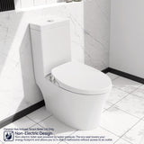 ZUN Smart Bidet Toilet Seat Adjustable Heated Seat with Water Temperature and Pressure Adjustment 07727258