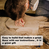DIY 4 String Jazz Style Electric Bass Guitar Kits with Mahogany Body, Maple Neck and Accessories 06041043