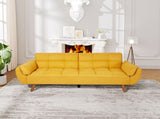 75" Flared Arm Convertible Sleeper Sofa-Yellow 38289341
