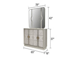 Eternity Traditional Style Mirror Made with Wood and Gold Accents in Beige same as G150109287 B009P291906
