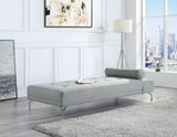 Quenti Gray Melange Velvet Sofa Bed W/Pillow B2726P255333