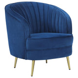 Blue Channel Tufted Chair B062P153756