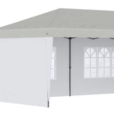 ZUN 10' x 20' Pop Up Canopy party Tent with 4 Sidewalls , White-AS （Prohibited by 03907413