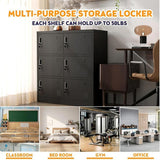 6-Door Employee Storage Locker, Metal Lockers for Office, Gym, School, and Homewith Card Slot T2398P205946