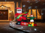 Christmas Inflatable Black Santa Playing Electric Guitar with LED Lights 44211399