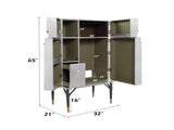 Yoela Leather & Aluminum Wine Cabinet B2726P457655