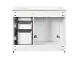 30'' Bathroom Vanity with Ceramic Sink Combo, Solid Wood Frame Bathroom Storage Cabinet, N710P191947K