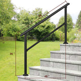 Hand Rails for Outdoor Steps, 4-5 Step Handrail 2 Pack T3210P298174