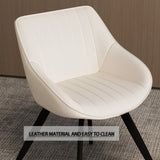 29.53" Medieval MDF coffee table and 2 PU dining chair set, drum integrated dining table and black 39047326