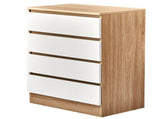 Handle-Free 4-Drawer Storage Color-Block Drawer Dresser 23.62*14.96*30.71in Wood-Tone 31259767