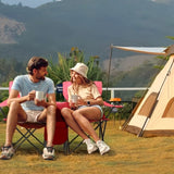 Portable Outdoor 2-Seat Folding Chair with Removable Sun Umbrella Red 76868588