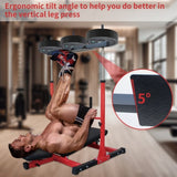 Vertical Leg Press with Adjustable Leg, Back and Head Positions, Leg Strength Training W2031P271239