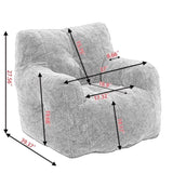 010-Soft Teddy Fabric Tufted Foam Bean Bag Chair With Teddy Fabric Green W52761253