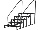 5 Step Ladder with Handrail, Swimming Pool Ladder Above Ground, 660 lb Load Capacity RV Steps with 01422425