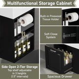 21.8 inch Bathroom Vanity with Sink, Wall Mounted Floating Cabinet, One big Drawer, Adjustable N759P292550B