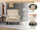 Wood Frame Armchair, Modern Accent Chair Lounge Chair with Sturdy Wood Legs for Living Room Bedroom 48781286