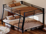 Metal Bunk Bed, Heavy Duty Full Over Queen Bunk Beds with 5 Extra Support Legs, 990 lbs Capacity, W5635P539715