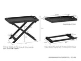 Wooden End Table, Modern Style Sofa Side Table with X-Leg Design and Two Shelves, Gray 96407881