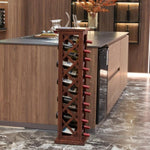 ZUN 12 Bottles Freestanding wine rack,Wine Storage Rack, Freestanding Display Rack for Kitchen, Pantry, W2221P193099