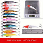 ZUN 56pcs mixed bait small artificial high-quality professional crank bait swing fishing tackle 01185105