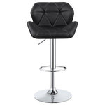 ZUN Chrome and Black Adjustable Bar Stool B062P153527