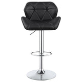 ZUN Chrome and Black Adjustable Bar Stool B062P153527