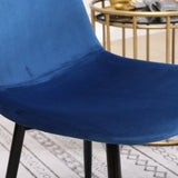 Lassan Contemporary Fabric Dining Chairs, Set of 4, Blue T2574P164528